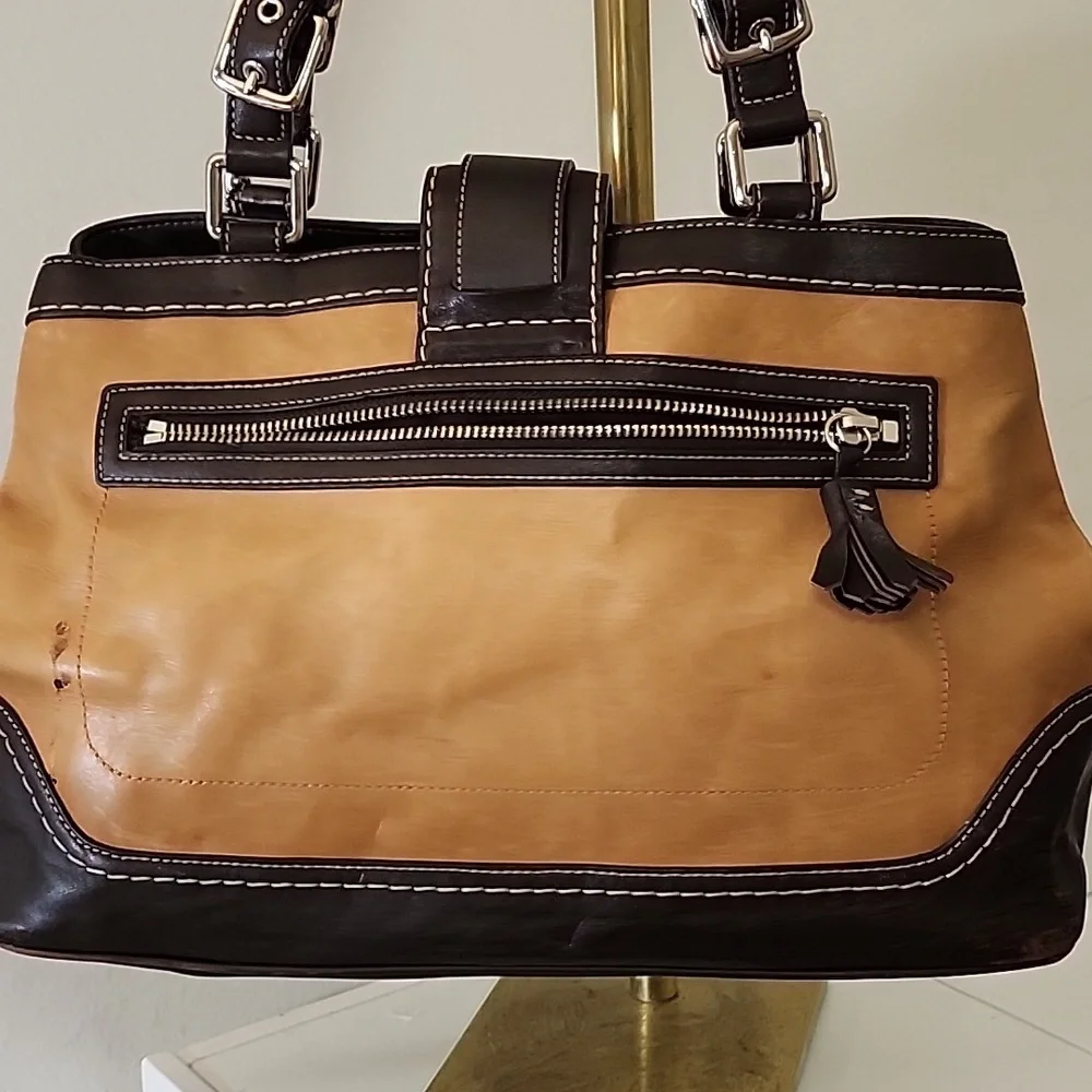 Coach Y2K Hobo  Espresso Brown Suede Leather  Shoulder Carryall  Bag Rare - Picture 6 of 15